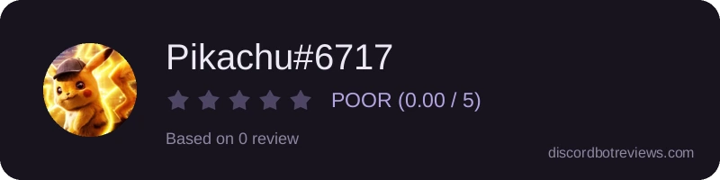 Rating widget preview for Pikachu#6717