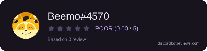 Rating widget preview for Beemo#4570
