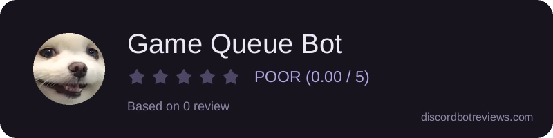 Rating widget preview for Game Queue Bot
