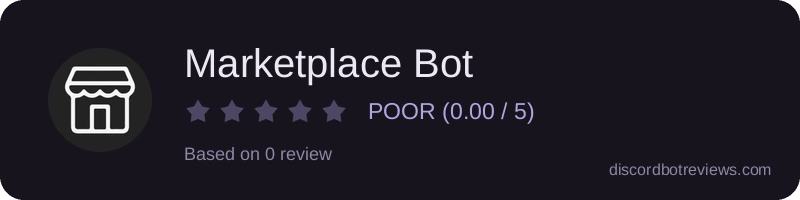 Rating widget preview for Marketplace Bot