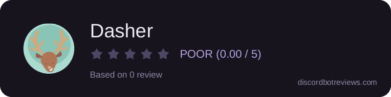 Rating widget preview for Dasher