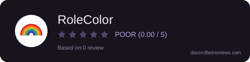 Rating widget preview for RoleColor