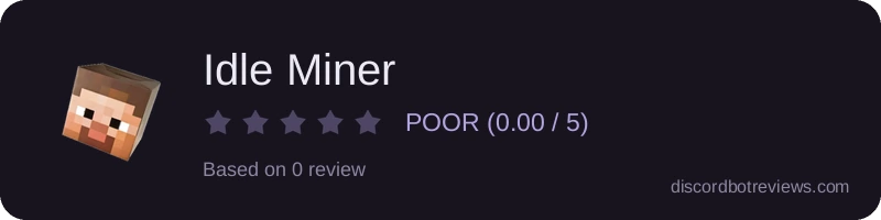 Rating widget preview for Idle Miner