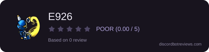 Rating widget preview for E926