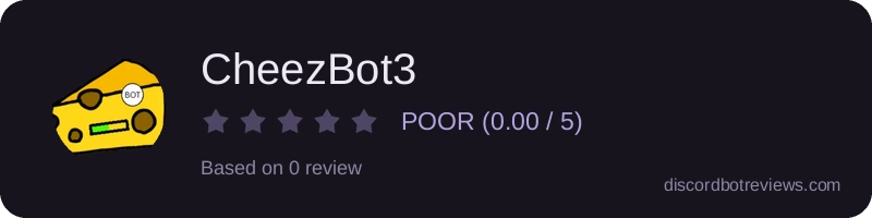 Rating widget preview for CheezBot3