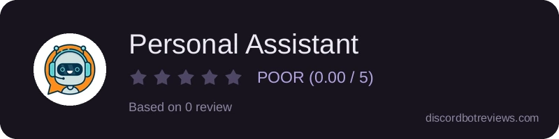 Rating widget preview for Personal Assistant