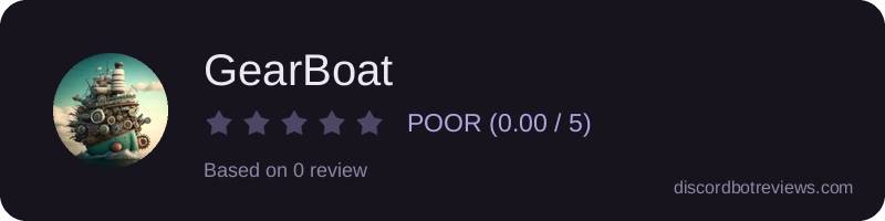 Rating widget preview for GearBoat