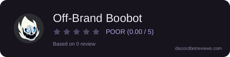 Rating widget preview for Off-Brand Boobot