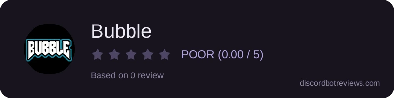 Rating widget preview for Bubble