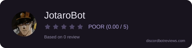 Rating widget preview for JotaroBot
