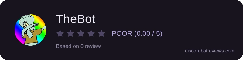 Rating widget preview for TheBot