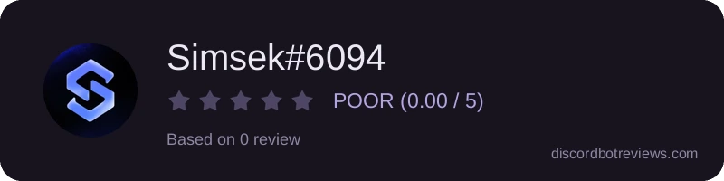 Rating widget preview for Simsek#6094
