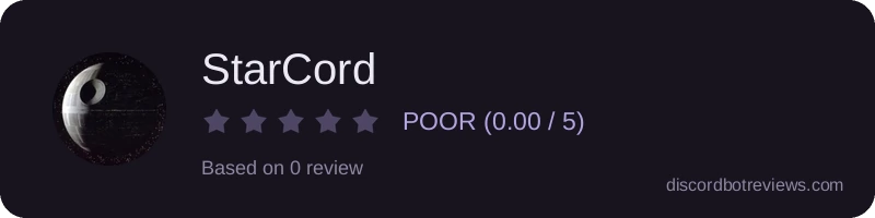 Rating widget preview for StarCord