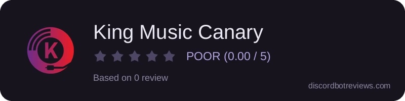 Rating widget preview for King Music Canary
