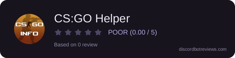 Rating widget preview for CS:GO Helper