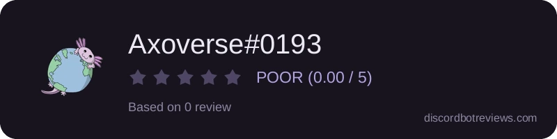 Rating widget preview for Axoverse#0193