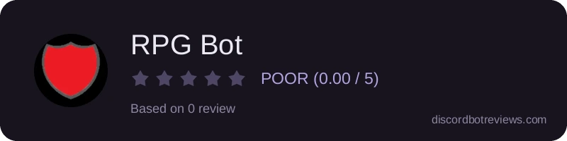 Rating widget preview for RPG Bot