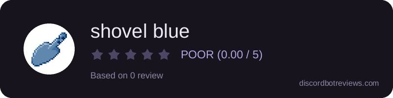 Rating widget preview for shovel blue