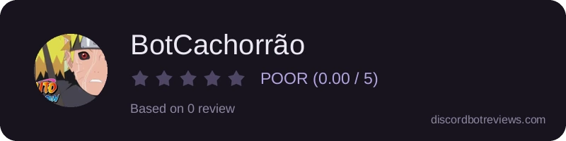Rating widget preview for BotCachorrão