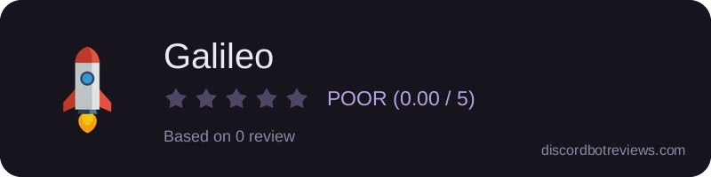 Rating widget preview for Galileo