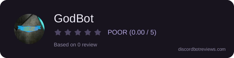 Rating widget preview for GodBot