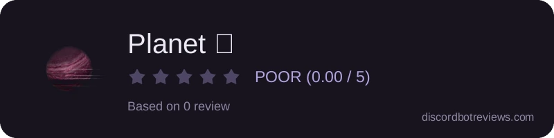 Rating widget preview for Planet Ⅱ