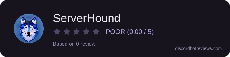 Rating widget preview for ServerHound