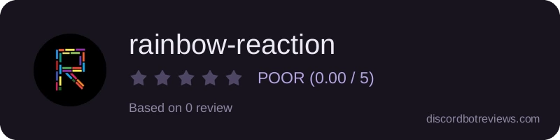 Rating widget preview for rainbow-reaction