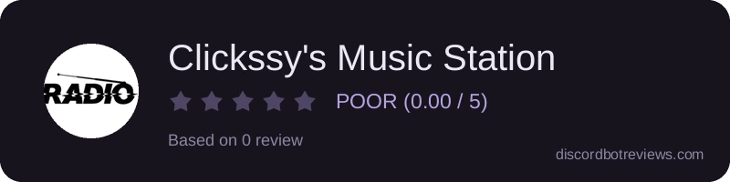 Rating widget preview for Clickssy's Music Station