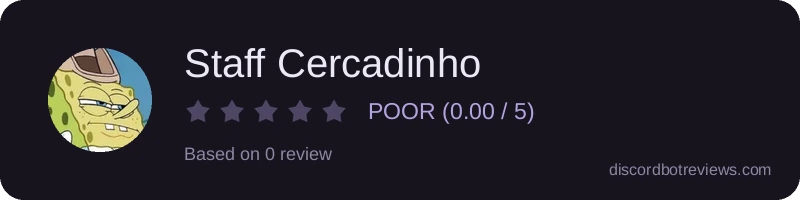 Rating widget preview for Staff Cercadinho