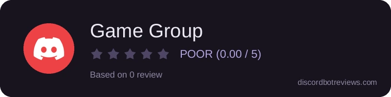 Rating widget preview for Game Group