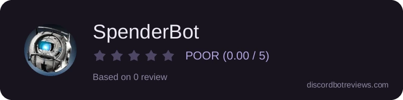 Rating widget preview for SpenderBot