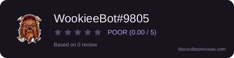 Rating widget preview for WookieeBot#9805