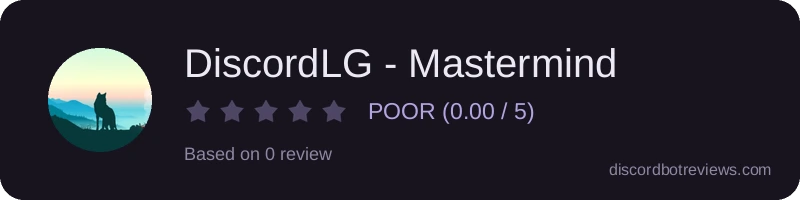 Rating widget preview for DiscordLG - Mastermind