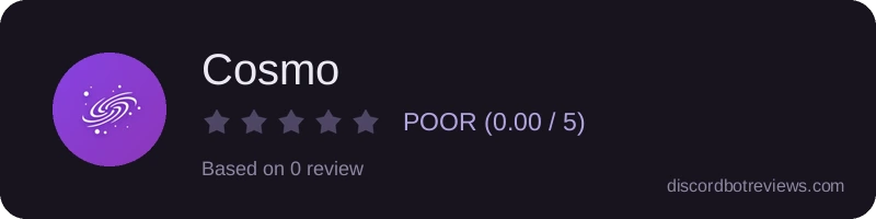 Rating widget preview for Cosmo