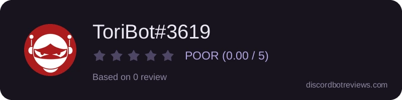 Rating widget preview for ToriBot#3619