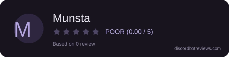 Rating widget preview for Munsta