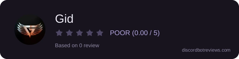Rating widget preview for Gid