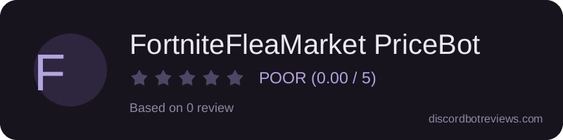 Rating widget preview for FortniteFleaMarket PriceBot