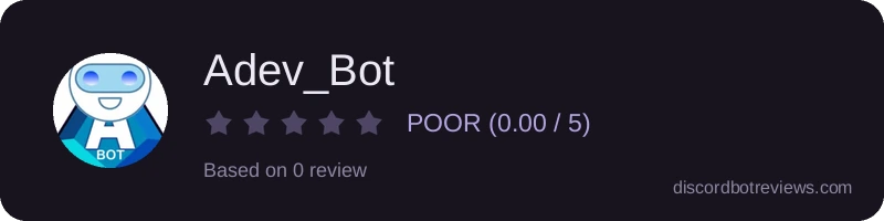 Rating widget preview for Adev_Bot