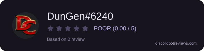 Rating widget preview for DunGen#6240