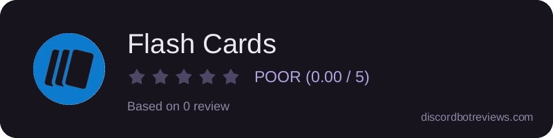 Rating banner for Flash Cards 