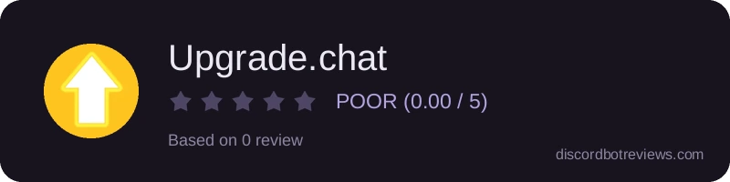 Rating widget preview for Upgrade.chat