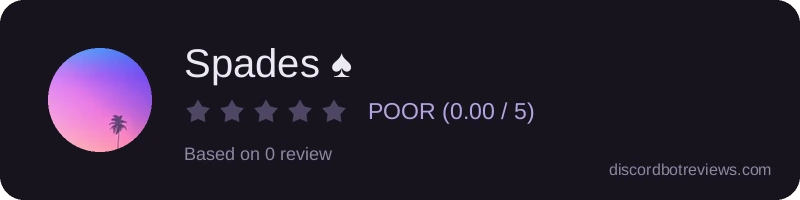 Rating widget preview for Spades ♠
