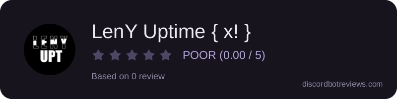 Rating widget preview for LenY Uptime { x! }