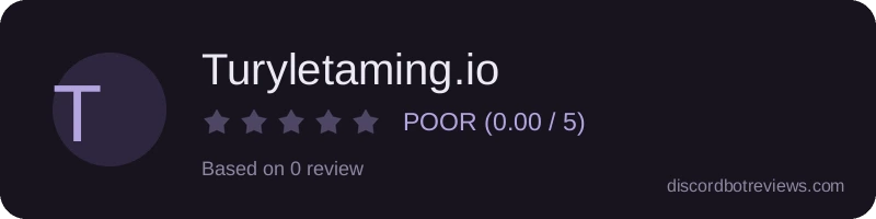 Rating widget preview for Turyletaming.io