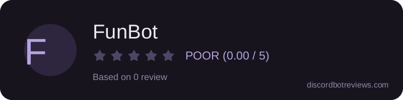 Rating banner for FunBot