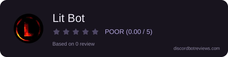 Rating widget preview for Lit Bot