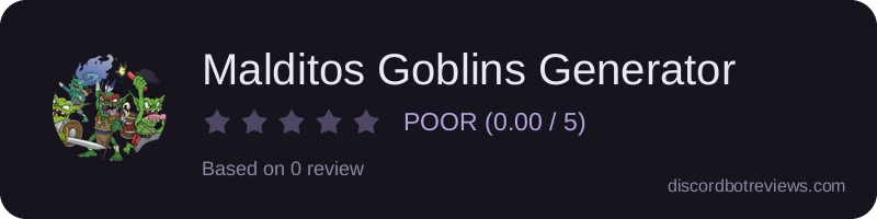 Rating widget preview for Malditos Goblins Generator