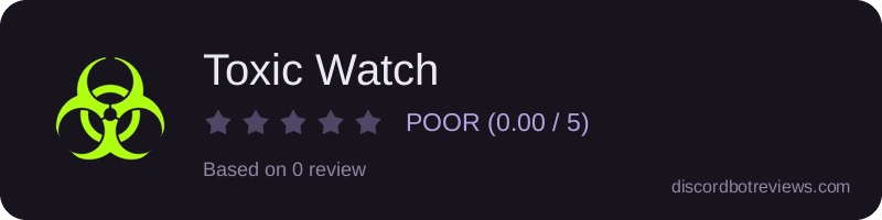 Rating widget preview for Toxic Watch